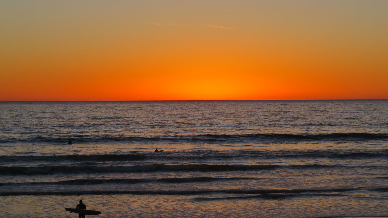 Surfing Into Sunset - Venice Beach Pier - Venice Beach, CA